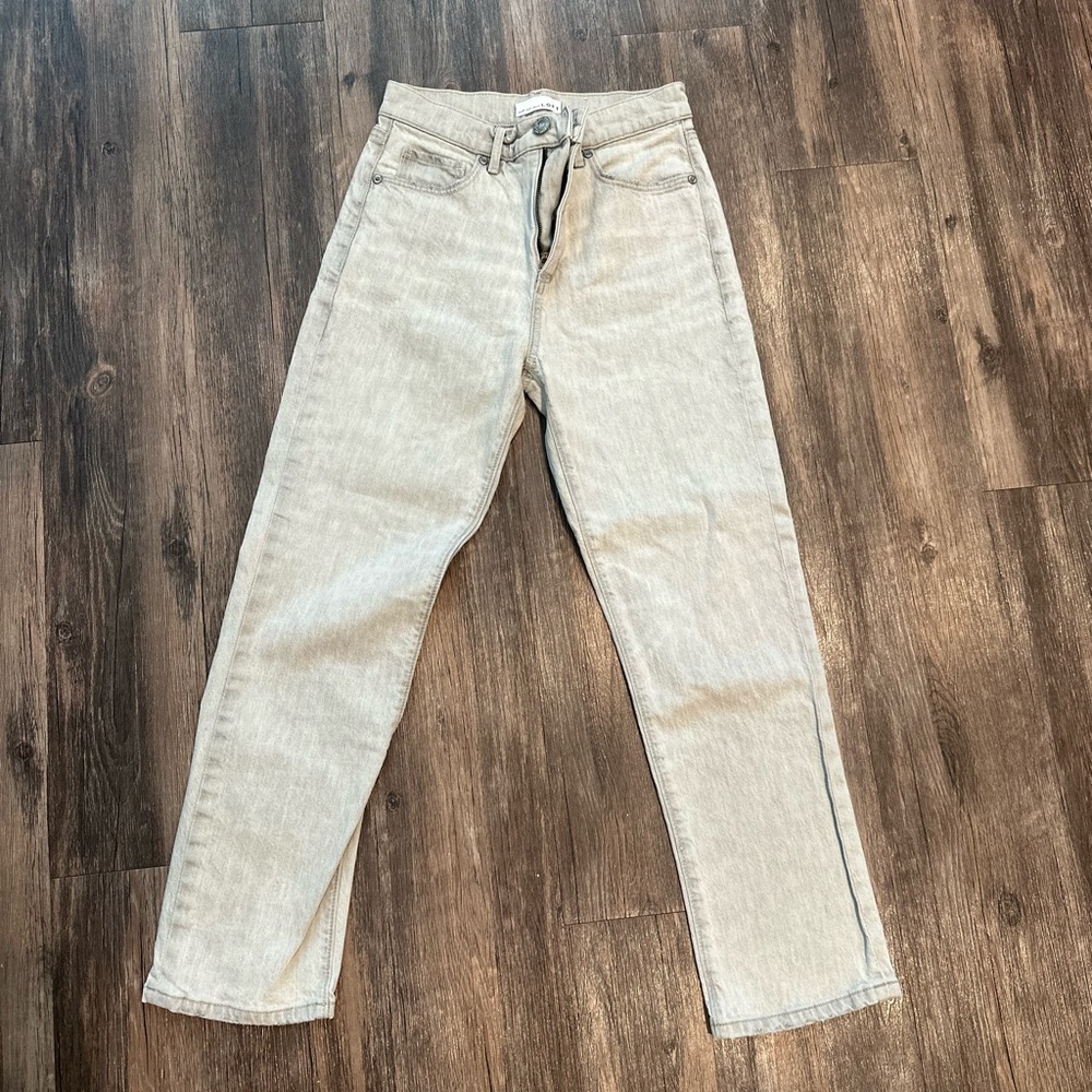 LOFT Women’s Pale Gray Relaxed Jeans